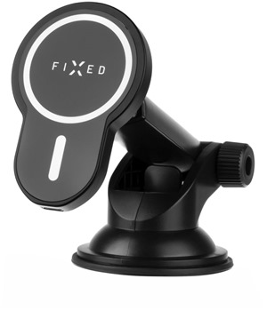 FIXED MagClick XL 15Wdrk s bezdrtovm nabjenm a podporou MagSafe na sklo nebo palubn desku ern