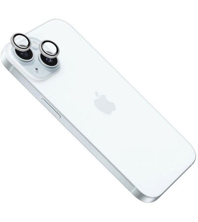 FIXED Camera Glass ochrann skla oek fotoapart pro Apple iPhone 15 / 15 Plus stbrn