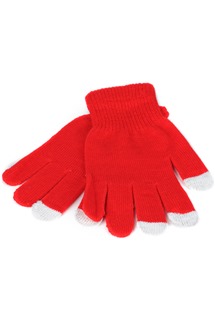 CELLFISH rukavice pro dotykov displej Winter Classic erven
