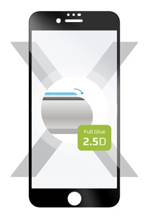 FIXED Full-Cover tvrzen sklo pro Apple iPhone SE 2022 / SE 2020 / 8 / 7 Full-Frame ern