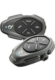 CellularLine Interphone TOUR Bluetooth handsfree pro uzaven a oteven pilby Twin Pack