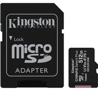Kingston microSDXC 512GB Canvas Select Plus + SD adaptr