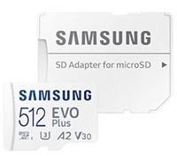 Samsung EVO+ microSDXC 512GB + SD adaptr (MB-MC512KA / EU)