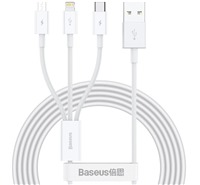 Baseus Superior 3v1 USB-A / USB-C, Lightning, micro USB, 1,5m opleten bl kabel