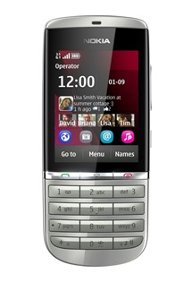 Nokia Asha 300 White Silver