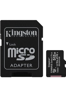 Kingston microSDXC 512GB Canvas Select Plus + SD adaptr