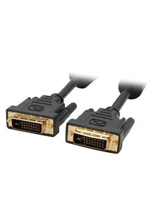 C-TECH DVI / DVI Dual, 1,8m černý kabel
