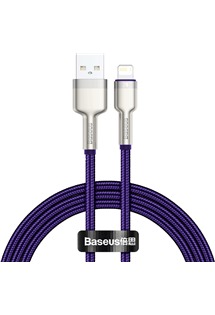 Baseus Cafule Series USB-A / Lightning 1m opletený fialový kabel