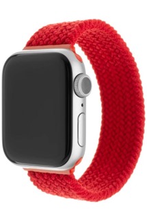 FIXED Silicone Strap elastický silikonový řemínek pro Apple Watch 42 / 44 / 45 / 49mm červený L