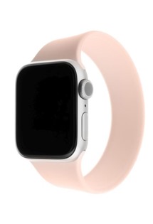 FIXED Silicone Strap elastický silikonový řemínek pro Apple Watch 42 / 44 / 45 / 49mm růžový L