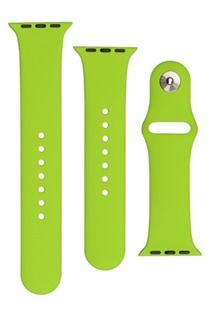 FIXED Silicone Strap Set silikonových řemínků pro Apple Watch 42 / 44 / 45 / 49mm zelený