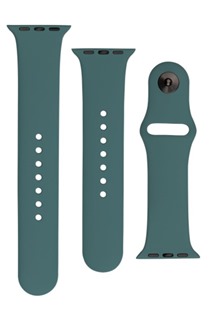 FIXED Silicone Strap Set silikonových řemínků pro Apple Watch 42 / 44 / 45 / 49mm zelenomodrý