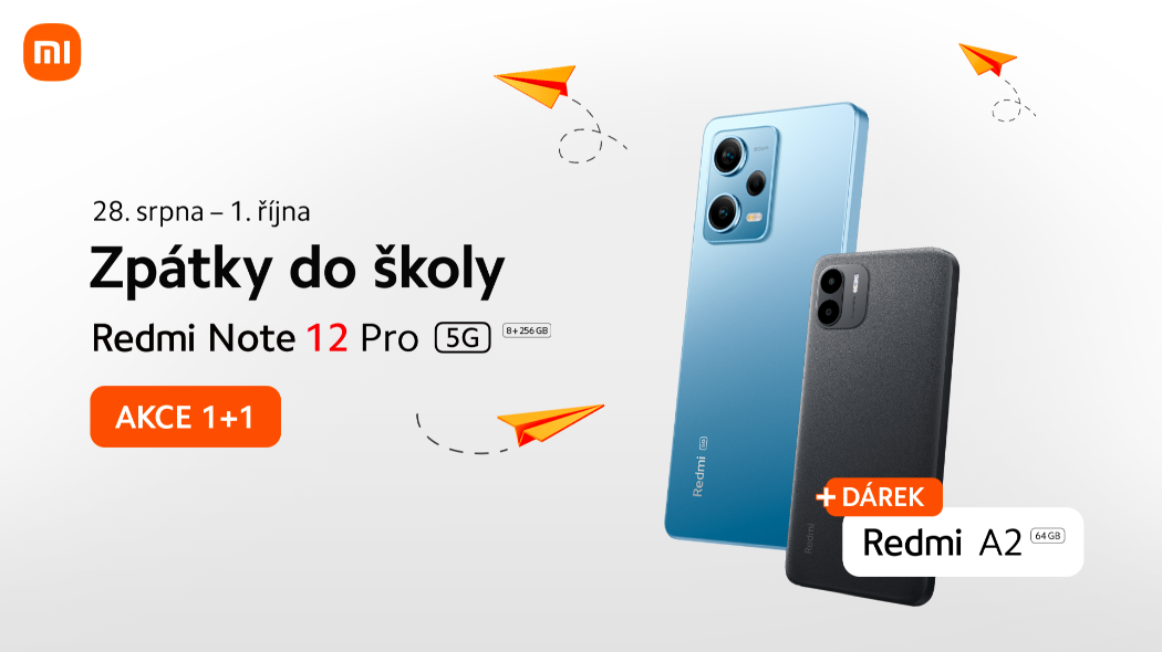 Pořiďte si Redmi Note 12 Pro a získejte jako dárek Redmi A2