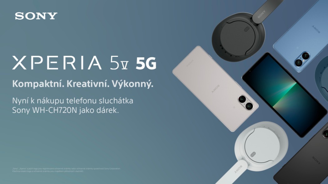 Prodej SONY Xperia 5 V zahájen. První zájemci dostanou sluchátka SONY WH-CH720N v hodnotě 2 990 Kč