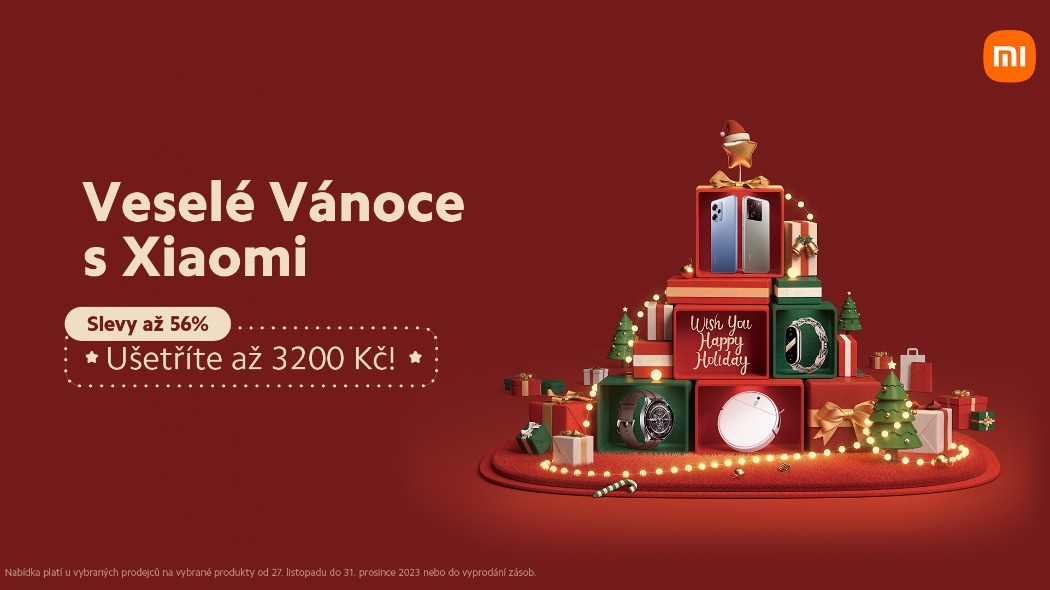 Veselé Vánoce s Xiaomi: Užijte si slevy až 56% na skvělé smartphony a tablety