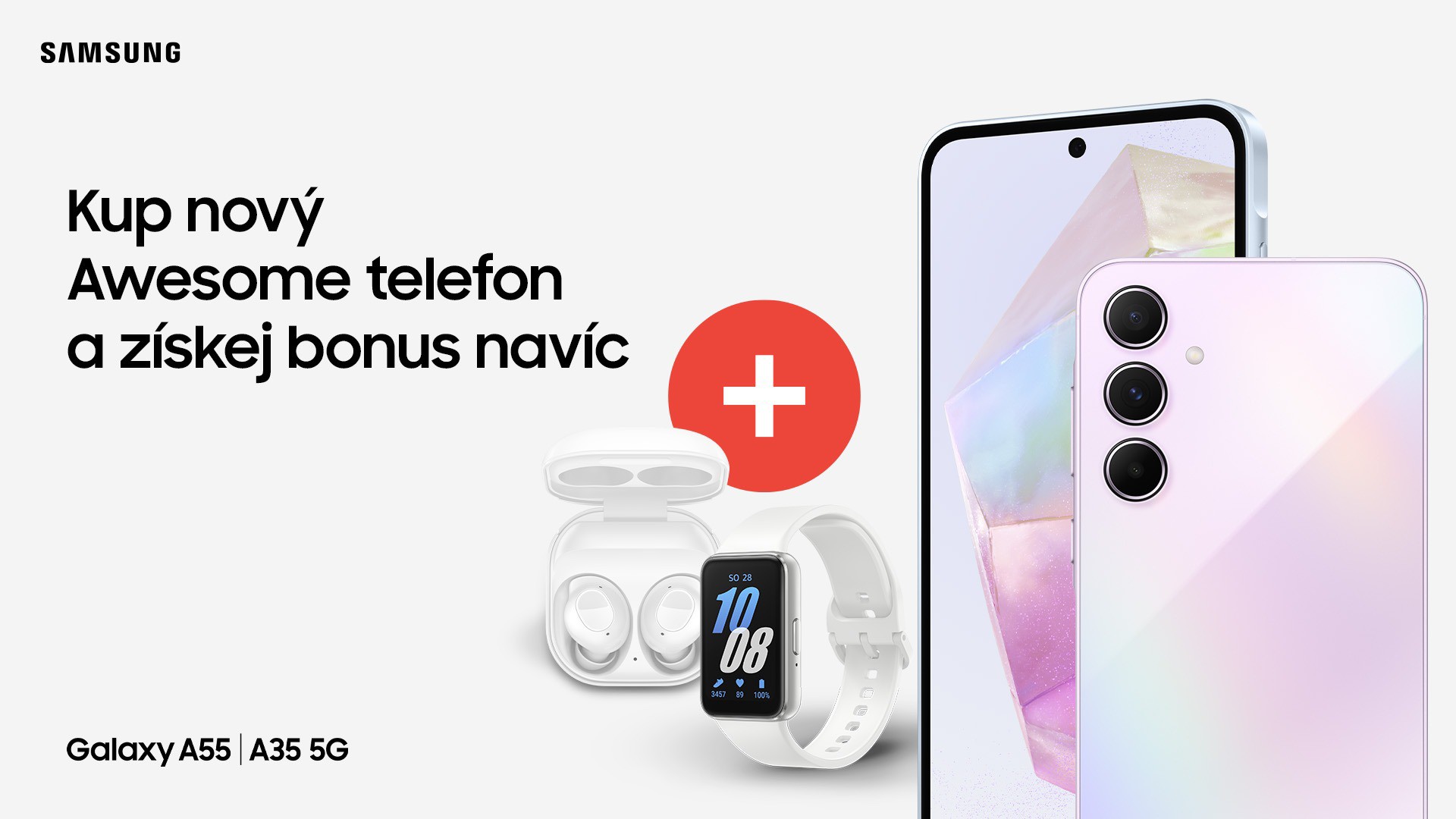 Kup nový Galaxy A55 nebo Galaxy A35 a získej bonus navíc