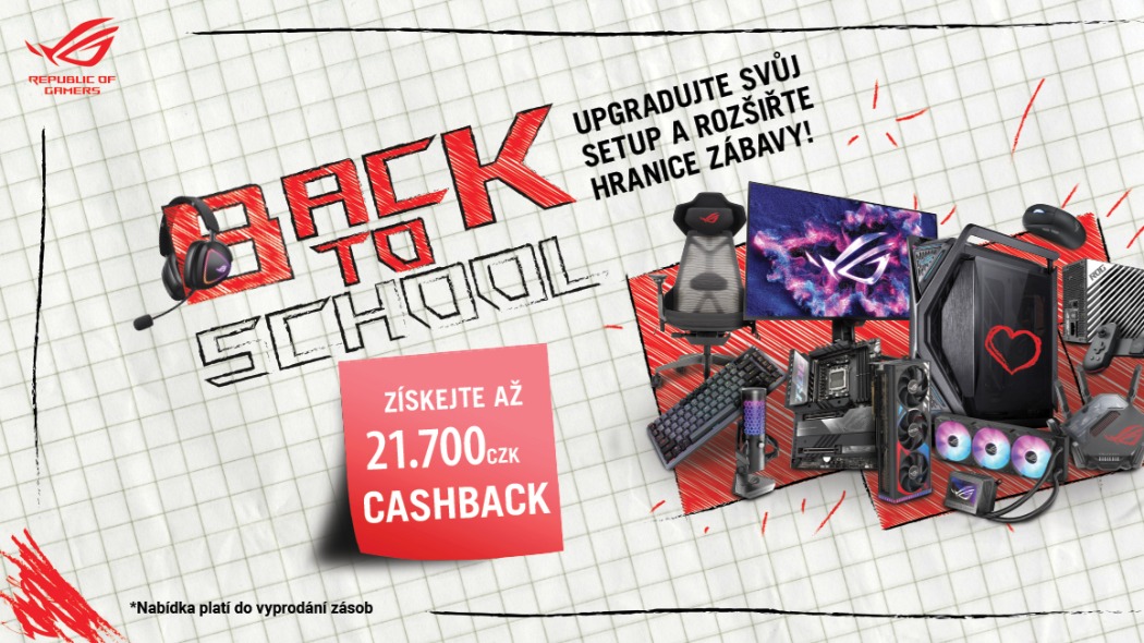 ASUS Back to School: Vylepšete svůj setup a získejte až 21 700 Kč zpět! 