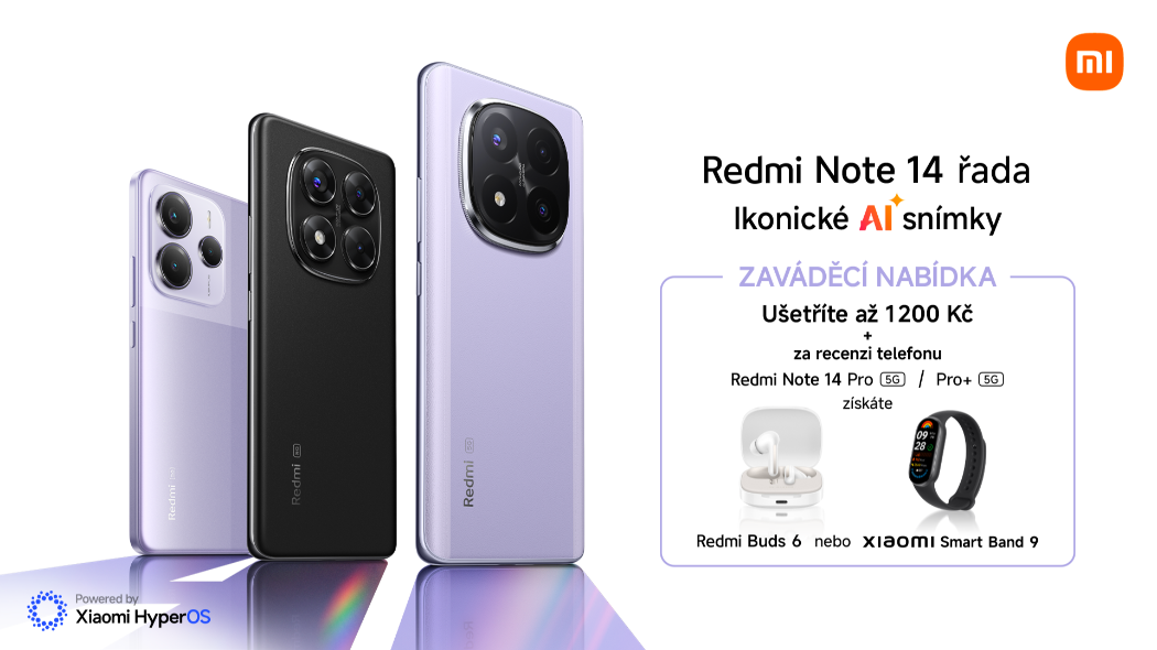 Získejte telefony nové řady Redmi Note 14 za akční cenu a k tomu zajímavé dárky