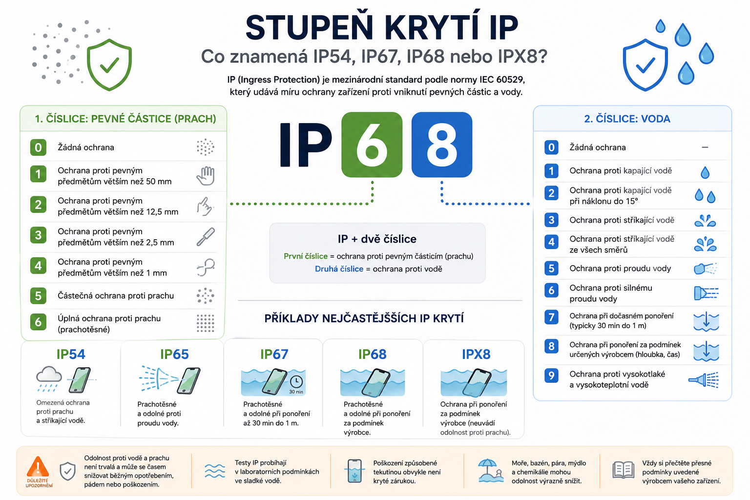 Infografika vysvětlující IP kód