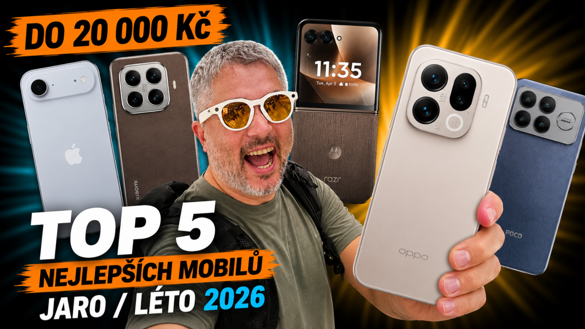 TOP 5 nejlepších telefonů do 20 000 Kč [jaro/léto 2026]