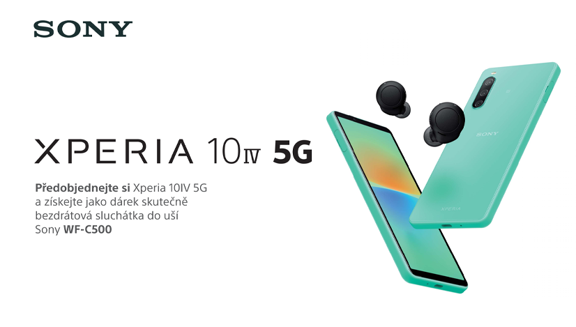 V rámci předprodeje získáte k Sony Xperia 10 IV 5G zdarma bezdrátová sluchátka 