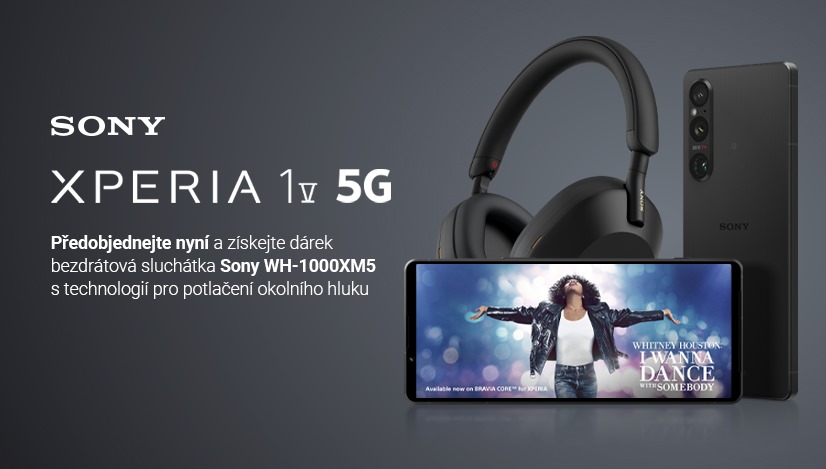 �pi�kov� nab�dka: P�i koupi nov�ho modelu Sony Xperia 1 V 5G z�sk�te ��asn� sluch�tka Sony WH-1000XM5 s technologi� pro potla�en� okoln�ho hluku! 