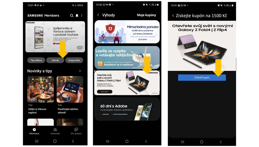 Samsung Members postup