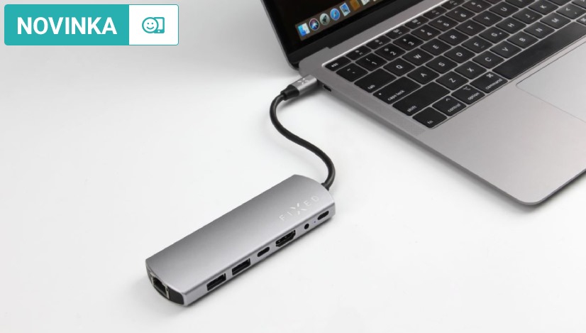 NOVINKA: Jedinečný FIXED HUB 7v1 s rozhraním 2x USB-C pro notebooky a tablety