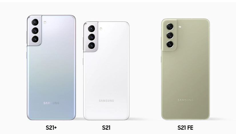 Porovnání velikostí: Samsung Galaxy S21+ vs Samsung Galaxy S21 5G vs Samsung Galaxy S21 FE 5G