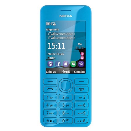 Nokia Asha 206 Dual-SIM Cyan