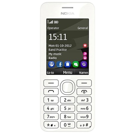 Nokia Asha 206 Dual-SIM White