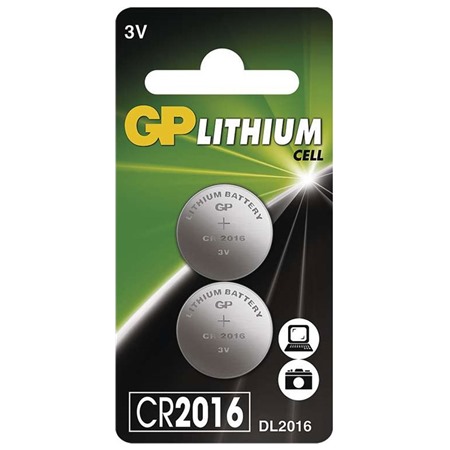 GP CR2016 lithiov baterie, 2ks