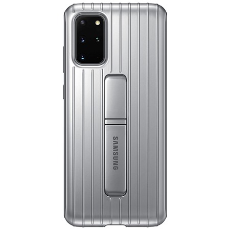 Samsung tvrzený zadní kryt se stojánkem pro Samsung Galaxy S20+ stříbrný (EF-RG985CSEGEU)