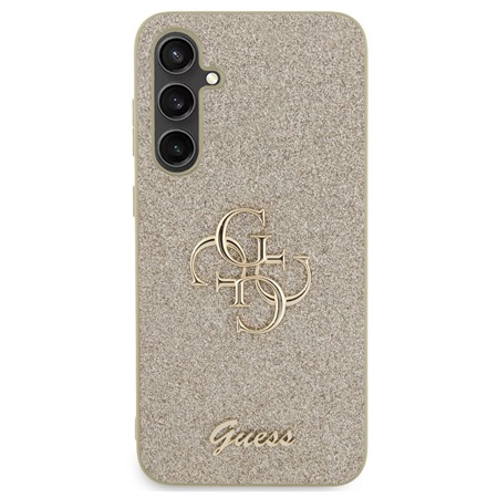 Guess PU Fixed Glitter 4G Metal Logo zadn kryt pro Samsung Galaxy S23 FE zlat