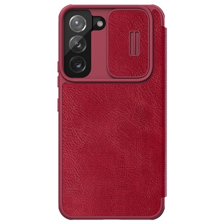 Nillkin Qin Book Pro flipové pouzdro s krytkou kamery pro Samsung Galaxy S22+ červené