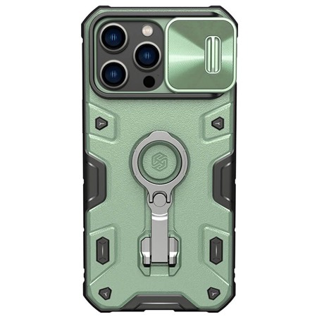 Nillkin CamShield Armor Pro odoln zadn kryt s krytkou kamery a stojnkem pro Apple iPhone 14 Pro Max zelen