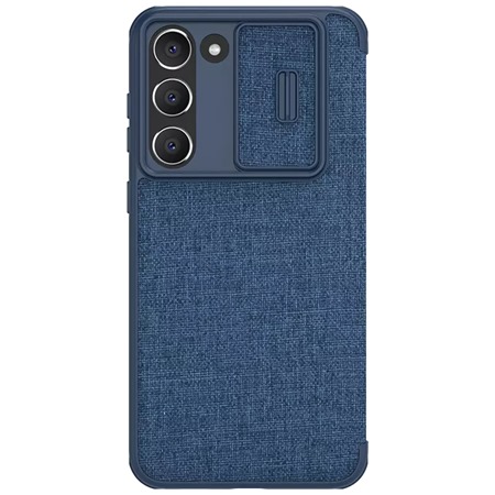 Nillkin Qin Book Pro Cloth flipov pouzdro s krytkou kamery pro Samsung Galaxy S23 modr