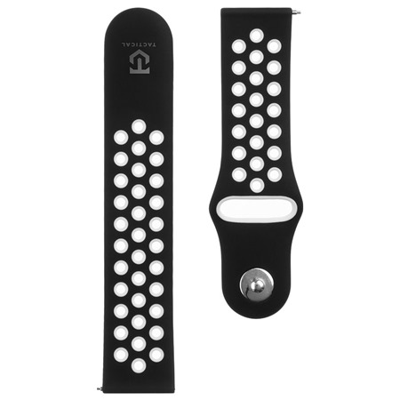 Tactical Double silikonov emnek 22mm QuickFit pro smartwatch ern/bl