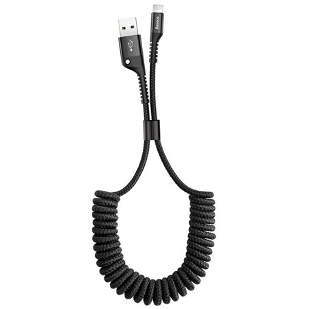 Baseus Fish Eye Spring USB-A / Lightning 1m ern kabel