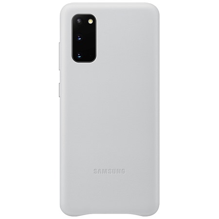 Samsung kožený kryt pro Samsung Galaxy S20 stříbrný (EF-VG980LSEGEU)