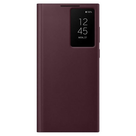 Samsung Clear View flipové pouzdro pro Galaxy S22 Ultra Burgundy (EF-ZS908CEEGEE)