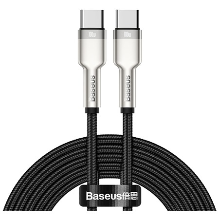 Baseus Cafule Series USB-C / USB-C 100W 2m opletený černý kabel