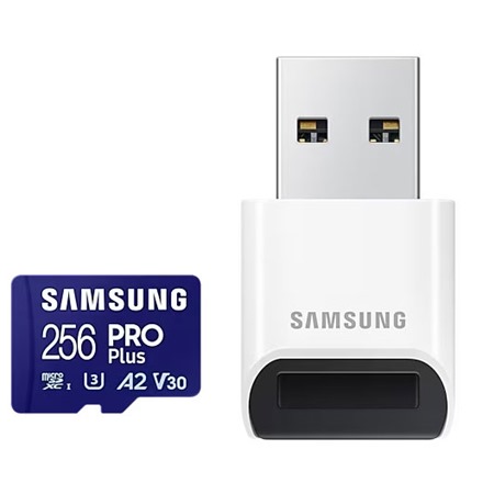 Samsung PRO Plus microSDXC 256GB + USB-A adaptr