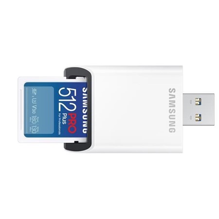 Samsung  PRO PLUS SDXC 512GB + USB-A adaptr (180 MB/s)