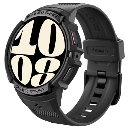 Spigen Rugged Armor Pro kompletn pouzdro s emnkem pro Samsung Galaxy Watch6 40mm ern