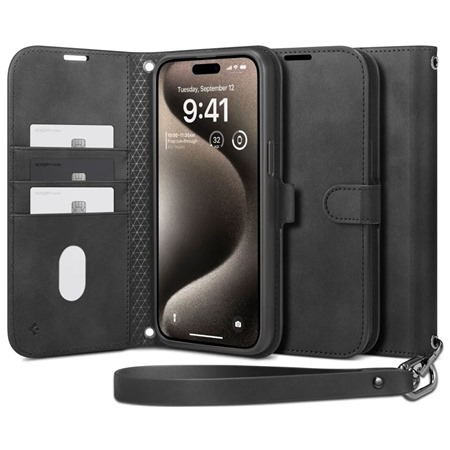 Spigen Wallet S Pro flipov pouzdro pro Apple iPhone 15 Pro Max ern