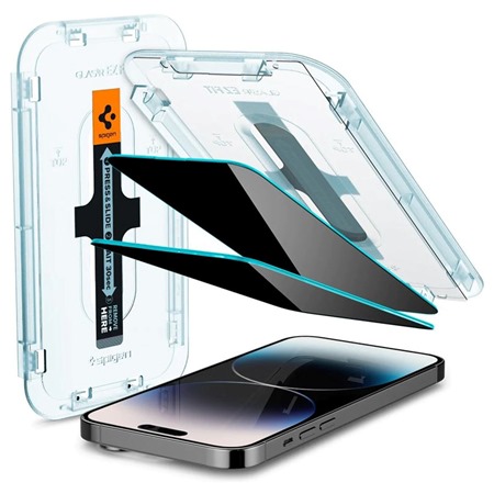 Spigen Glass EZ Fit Privacy tvrzen sklo pro Apple iPhone 14 Pro ern 2ks