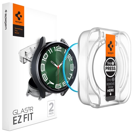 Spigen Glass EZ Fit tvrzen sklo pro Samsung Galaxy Watch6 Classic 47mm 2ks