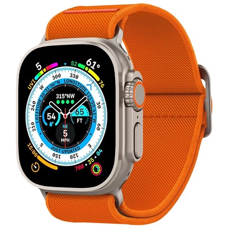 Spigen Lite Fit Ultra nylonov emnek pro Apple Watch 42 / 44 / 45 / 49mm oranov