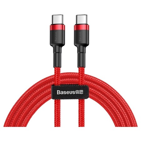 Baseus Cafule Series USB-C / USB-C 60W 1m opleten erven kabel